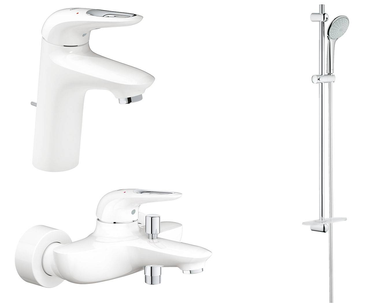 Готовый комплект для ванной комнаты GROHE Eurostyle new, белая луна (NB0019)