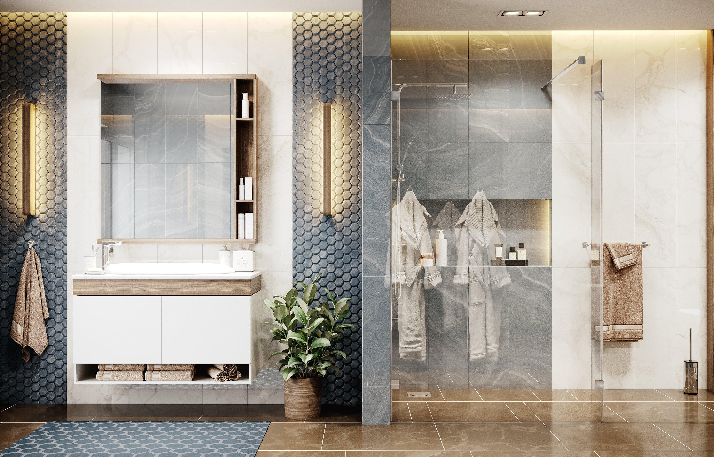 Душевая перегородка Ambassador Waik-in 15031108 (1200x2000), 1 место Walk-in - Вид №2