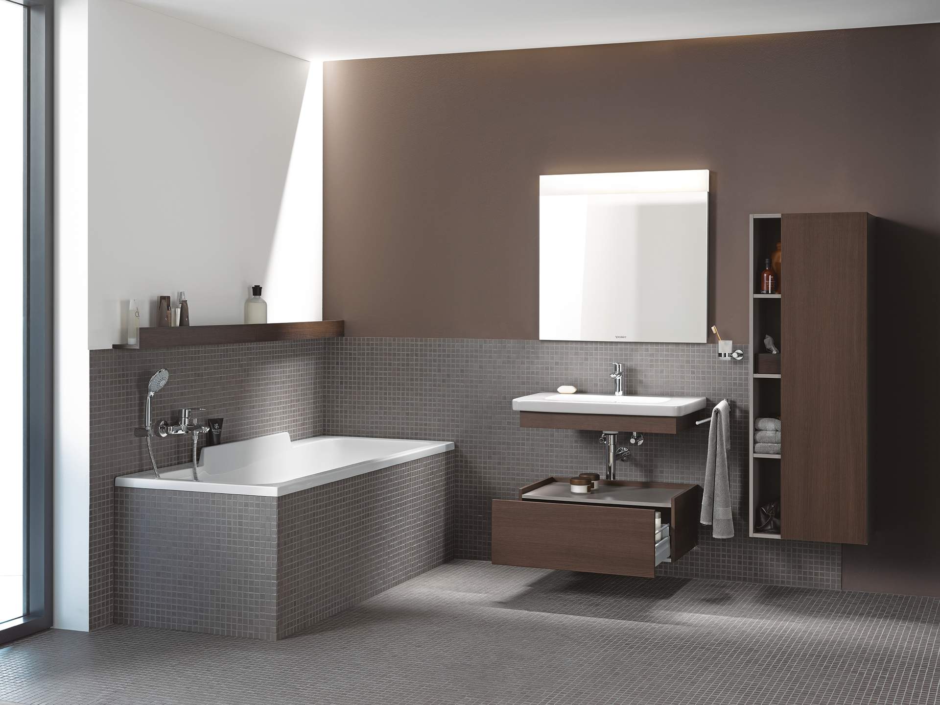 DS608200707 Подвесная раковина настенная овальная Duravit Durastyle серая - Вид №3