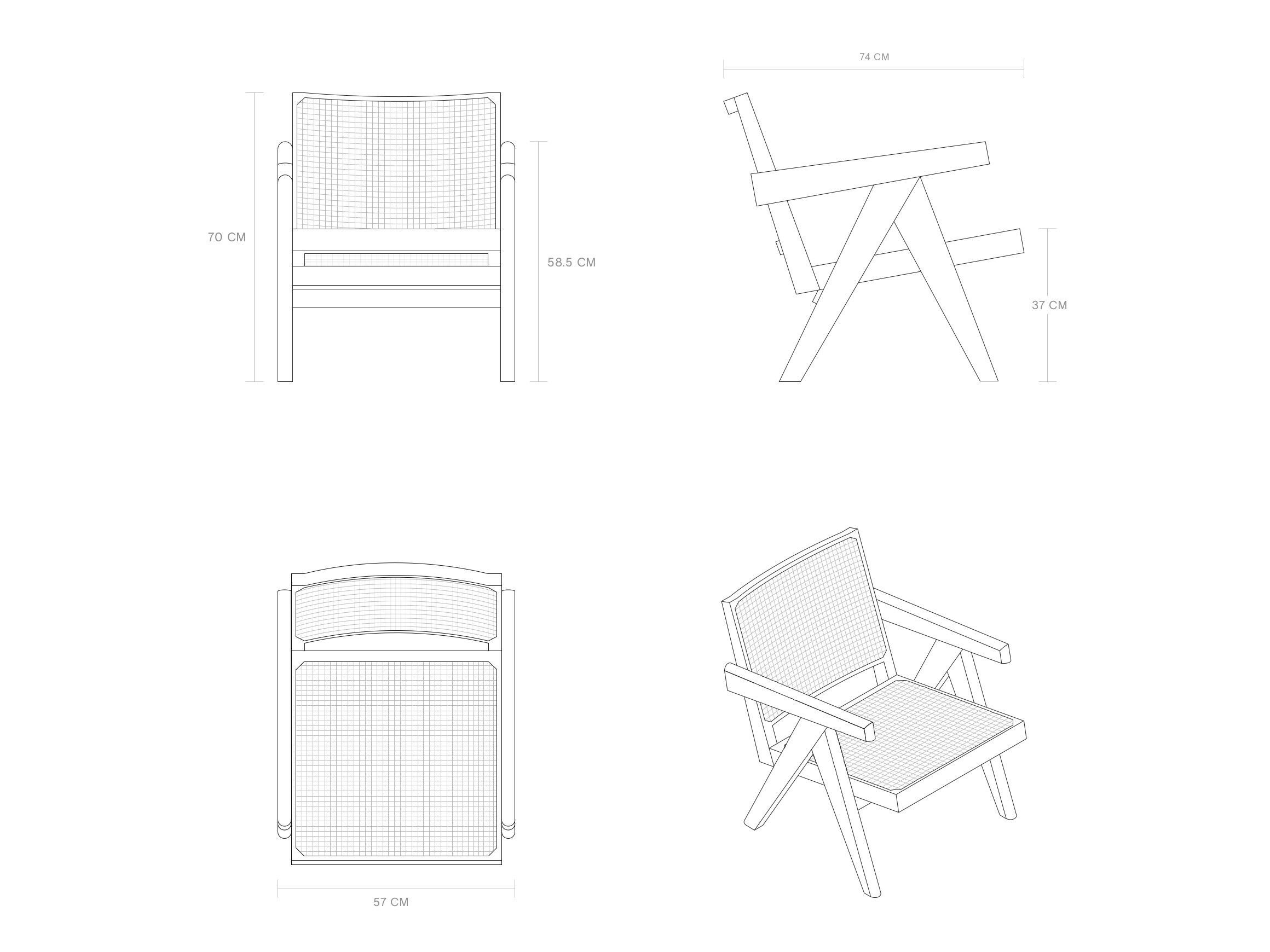 Кресло из тикового дерева с подлокотниками Phantom Hands Project Chandigarh ARCH-00084064 - Вид №6