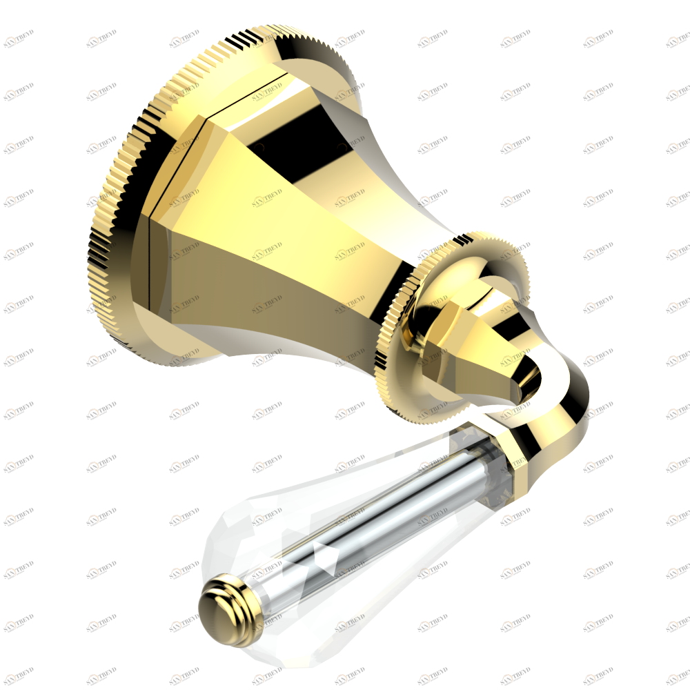 A56-30B Маховик для встраиваемого в стену вентиля Thg-paris Art Déco cristal Золото A56 30B CAT.F