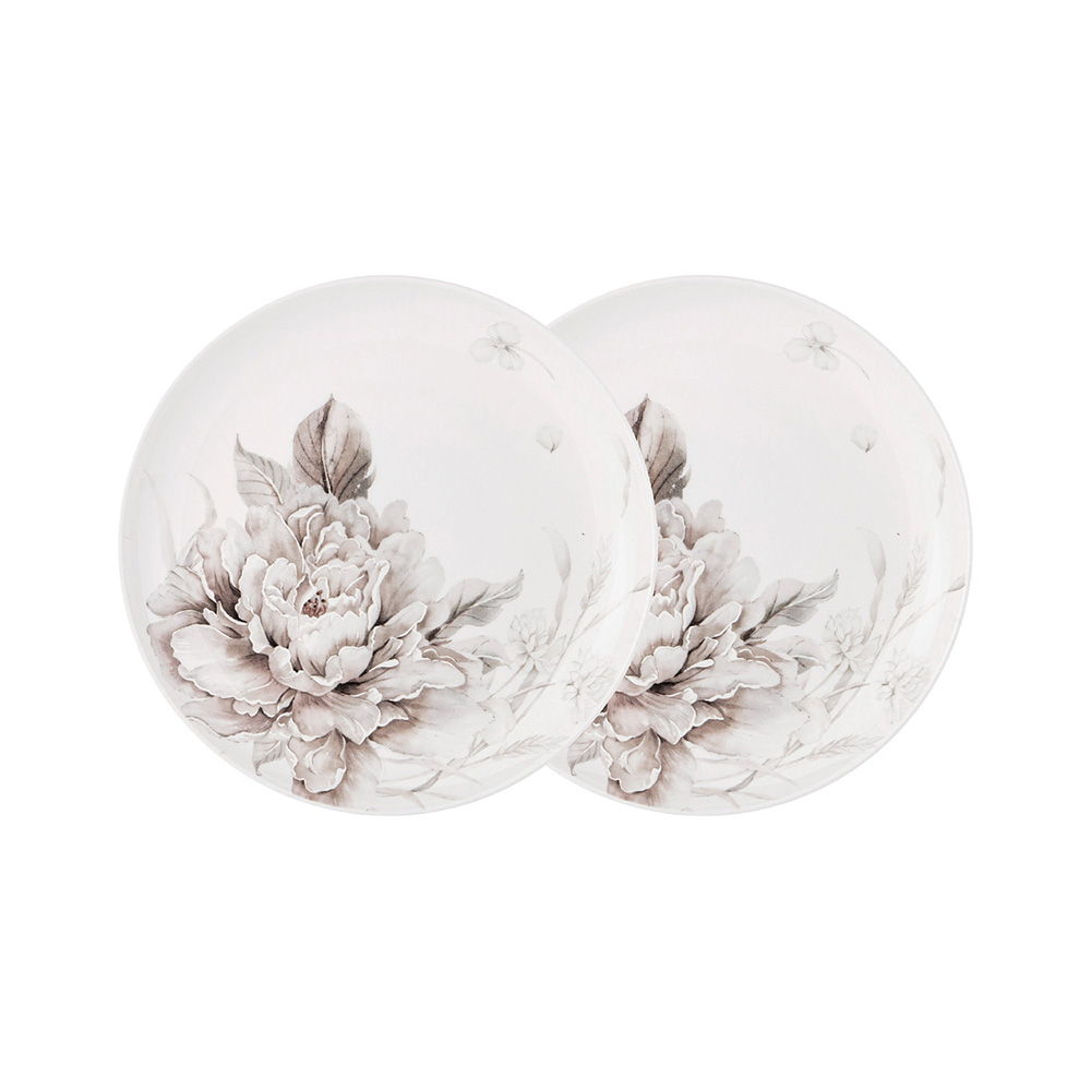 415-2127 Посуда фарфоровая НАБОР ИЗ 2 ТАРЕЛОК ЗАКУСОЧНЫХ LEFARD "WHITE FLOWER" Lefard 
