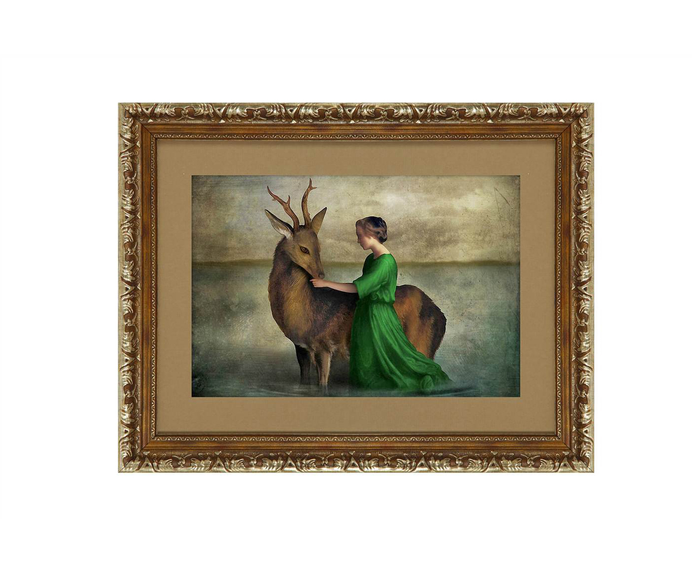 3800-15FLW01.112 Принт на акварельной бумаге с паспарту в раме TO4ROOMS  - Вид №1