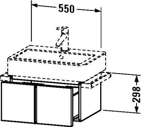 VE610401414 Vero Тумбочка подвесная Терра, декор Duravit - Вид №1