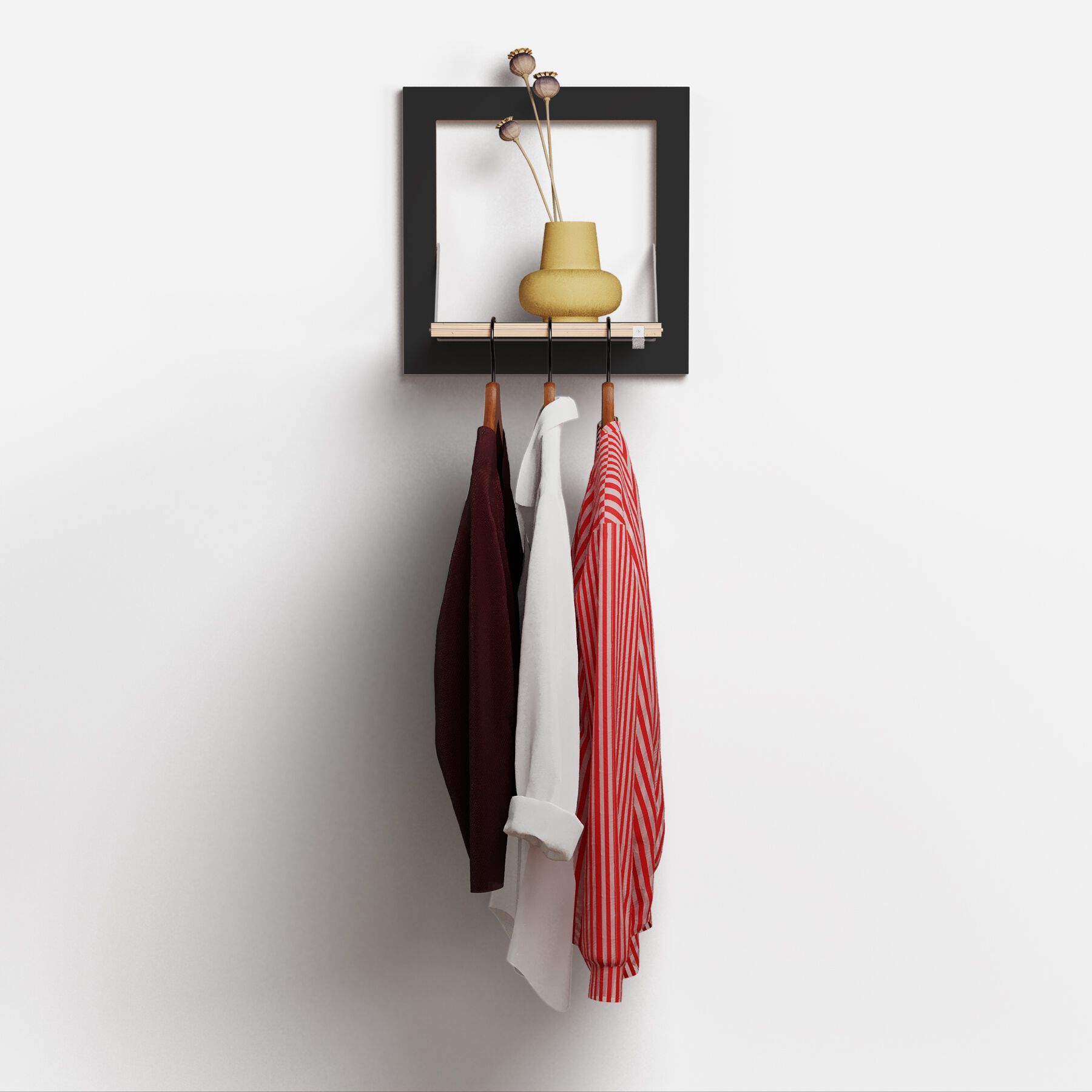 Вешалка для одежды из фанеры AMBIVALENZ Fläpps Hangrail 40×40-1 ARCH-00138808 - Вид №5