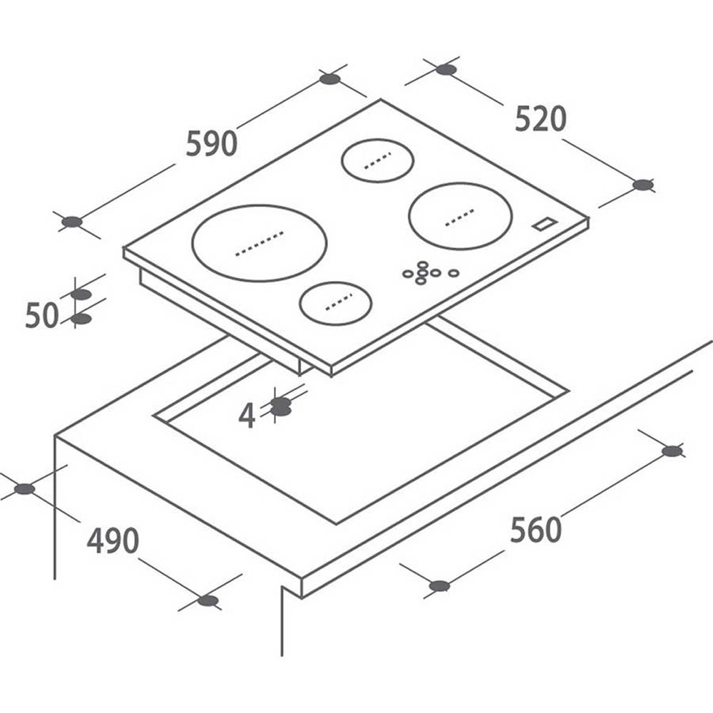 8119916 Электрическая варочная поверхность Candy CH64FC STDN-0043492 - Вид №4