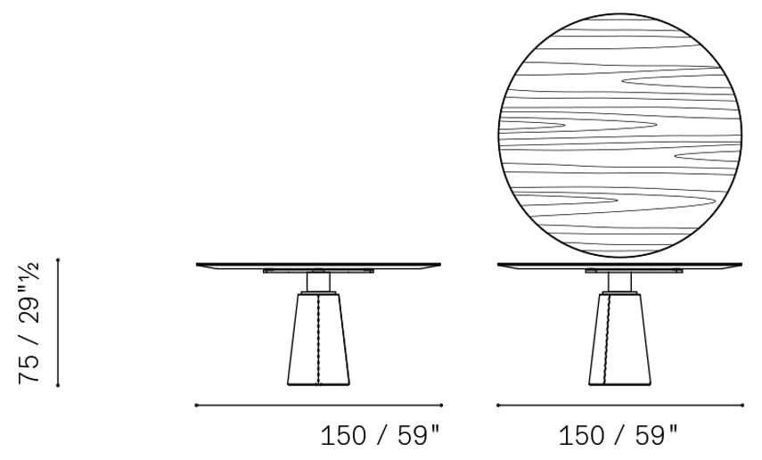 Круглый стол Poltrona Frau коллекция-столы и стулья ARCH-00142164 - Вид №4