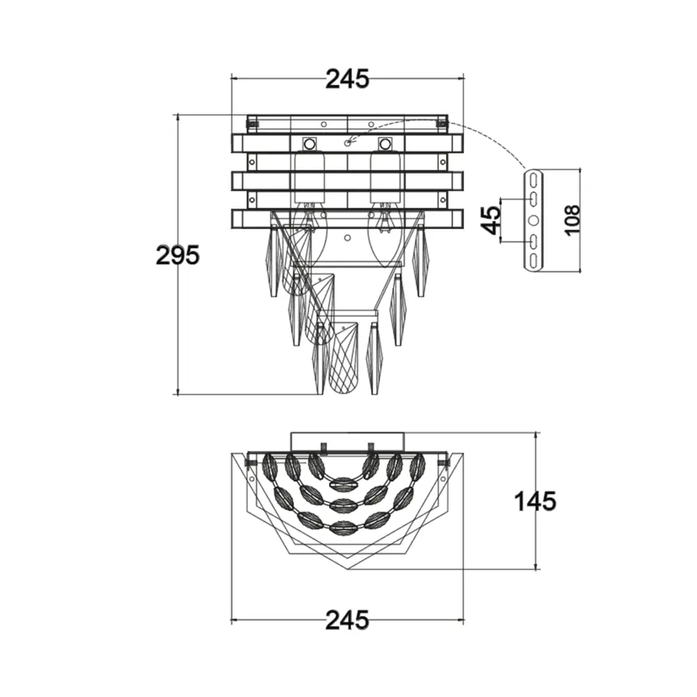 Светильник бра настенный Estares Rose цвет золото STLM-2060642 - Вид №4