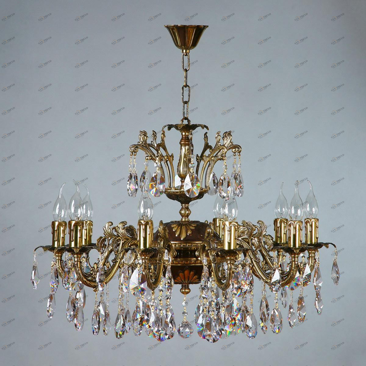 Подвесная люстра Ambiente Granada 2118/10 PB Tear drop бронза AMBIENTE ДИЗАЙНЕРСКИЕ, GRANADA 188218 Бронза 