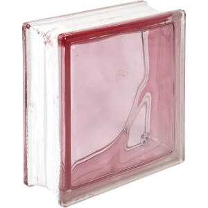 Стеклоблок Богема Волна цвет ярко-розовый