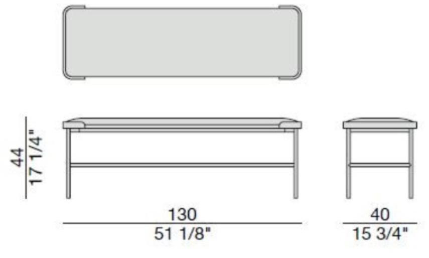 Porada Кожаная скамейка Eighteen sun-id-1505607 - Вид №1