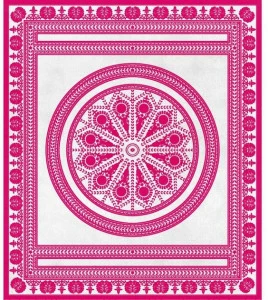 Un Tapis à Paris Прямоугольный коврик из лиоцелла с геометрическими мотивами Permanent