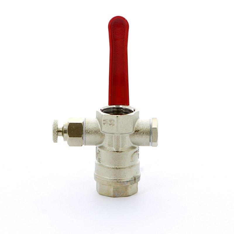 Кран шаровый ITAP 1/2'' ВВ ручка с заглушкой 1/4" и дренажным вентилем 11512 - Вид №2