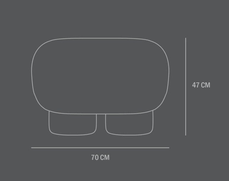 Маленькая скамейка из ткани 101 Copenhagen Big Foot ARCH-00106482 - Вид №5