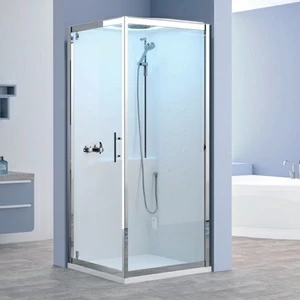 Novellini. Душевая кабина 90x90 GF90 HYDROMASSAGE с низким душевым поддоном и крышей EON