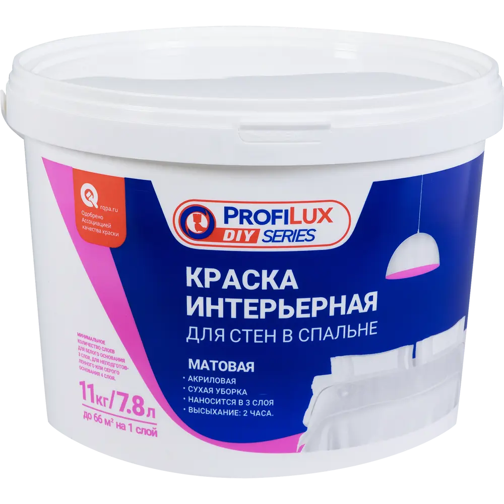Краска интерьерная Profilux матовая для жилых помещений 11 кг 82141655 STLM-0020254