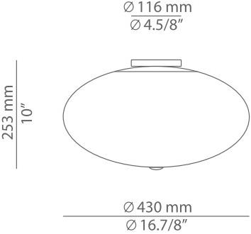 Estiluz Потолочный светильник из сатинированного стекла Nèbula T-3133 Nebula - Вид №4