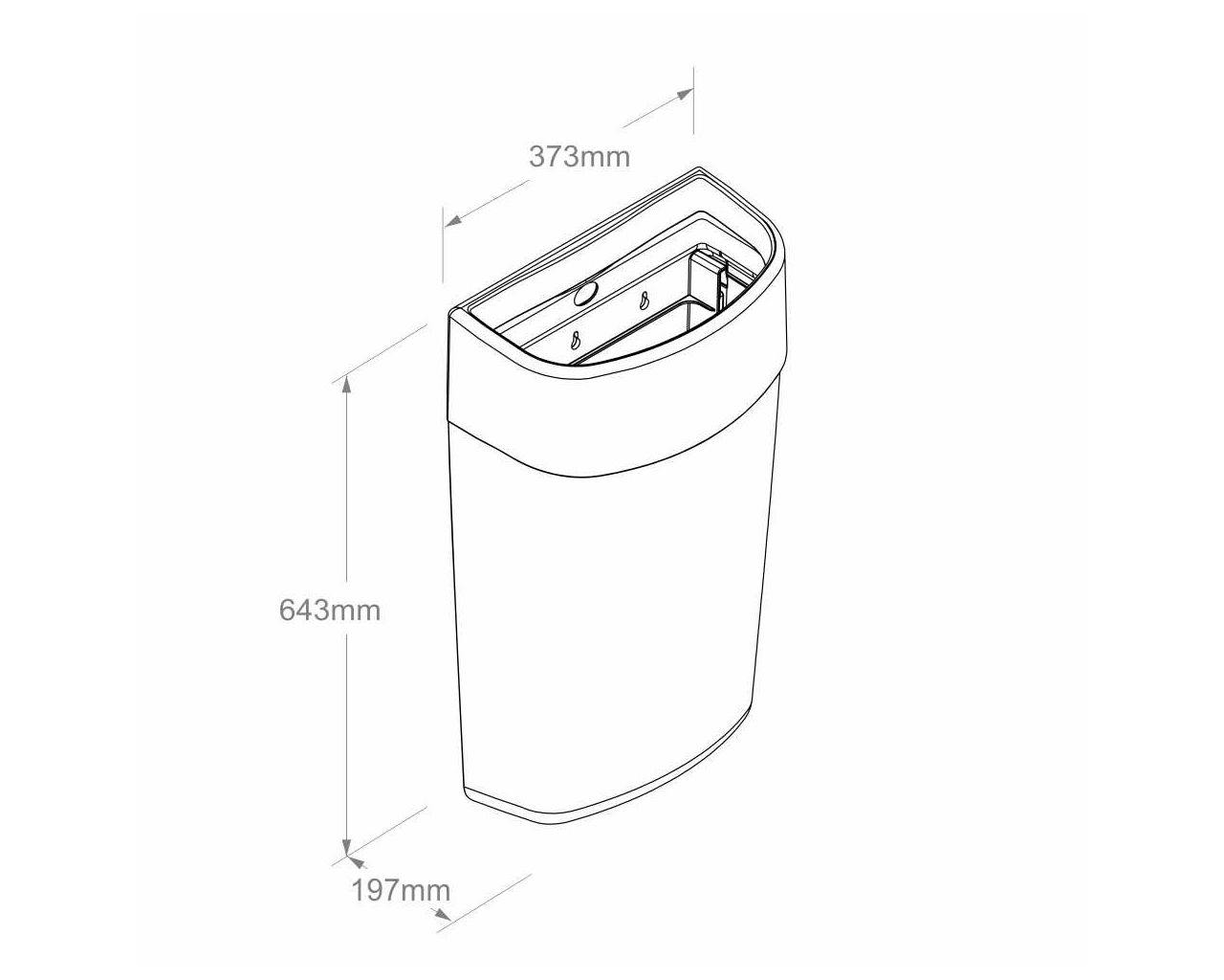 KCC101 COMO/ONE открытая подвесная корзина, объем 40 литров, пластик АБС, черный Merida  - Вид №1