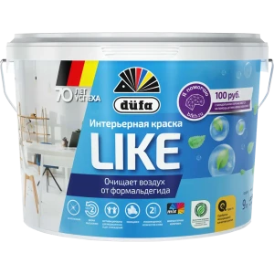 Краска для стен и потолков Dufa Professional Like цвет белый 9 л