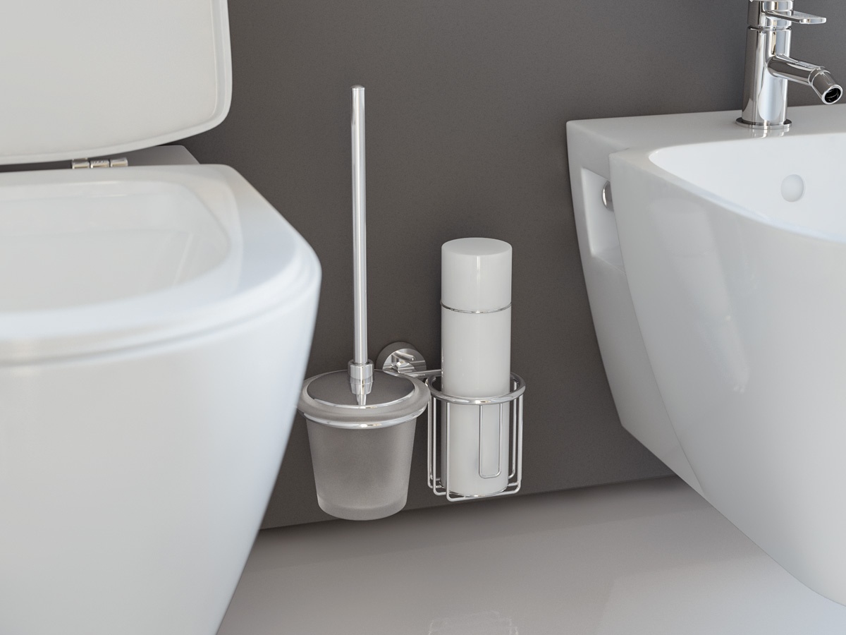 NOS 059 Держатель освежителя воздуха с туалетным ершом с крышкой FBS Nostalgy - Вид №2