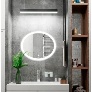 Зеркало для ванной Omega Glass Тип 2 SD672 с подсветкой 80x60 см овальное