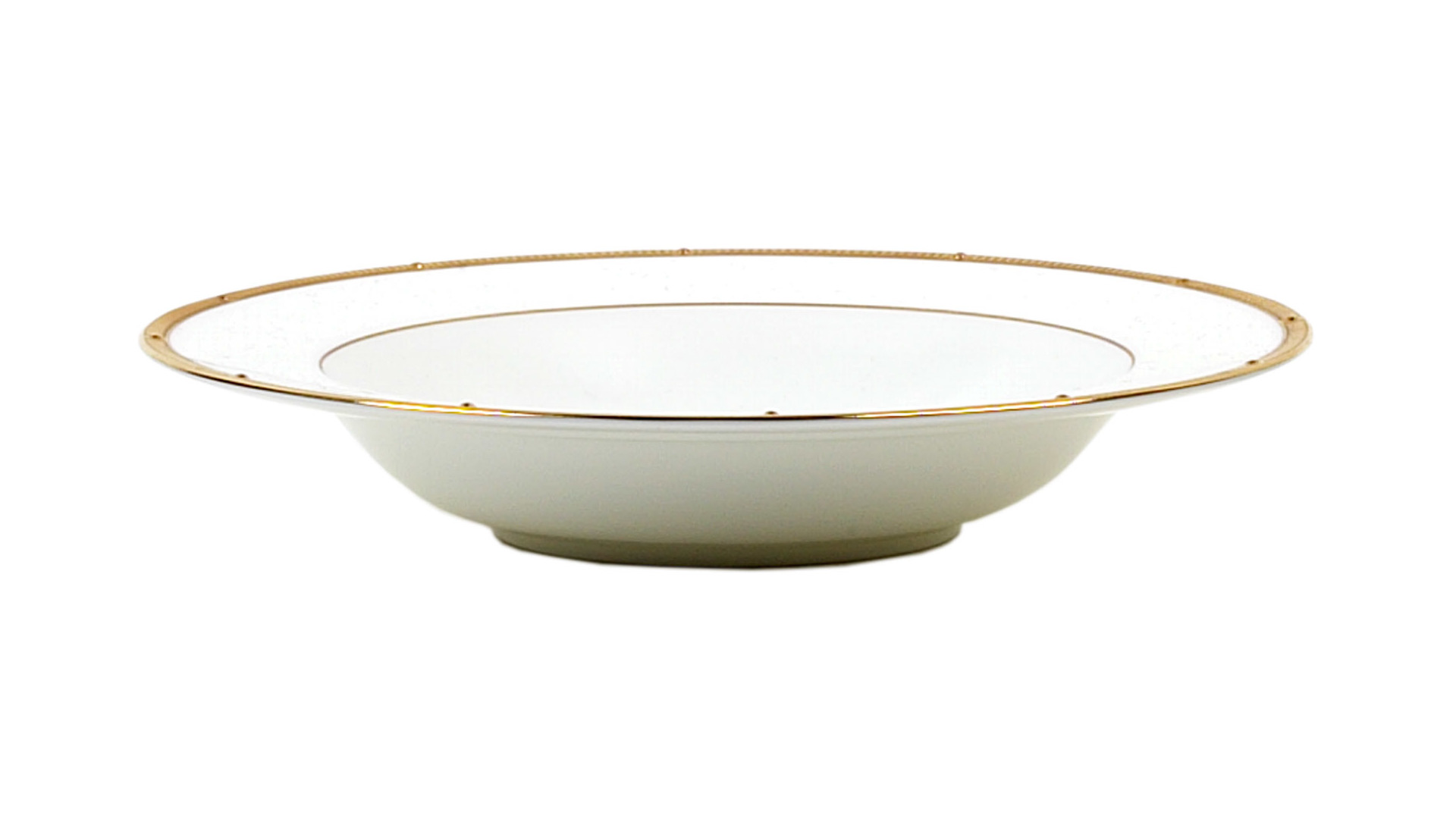 32148 Noritake Тарелка суповая Noritake "Рочель,золотой кант" 21,5см Фарфор костяной  - Вид №1