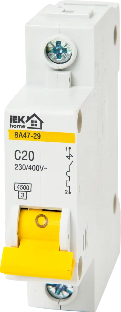 Автоматический выключатель IEK Home ВА47-29 для надежной защиты электросети 18072281