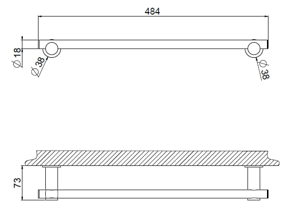 Держатель для полотенец из нержавеющей стали CARIMALI Navis ARCH-00108892 - Вид №5