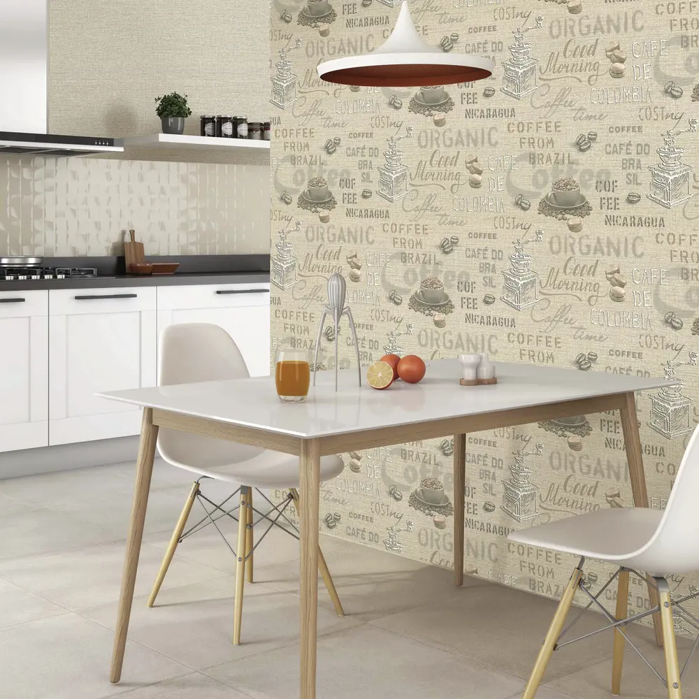 Santreyd Флизелиновые обои бежевого оттенка для элегантного интерьера 82832924 Кофе STLM-0036648 - Вид №3