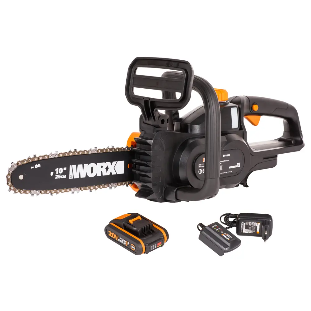 Аккумуляторная пила WORX WP340E 20В с автоматической смазкой 82600066 STLM-0031097