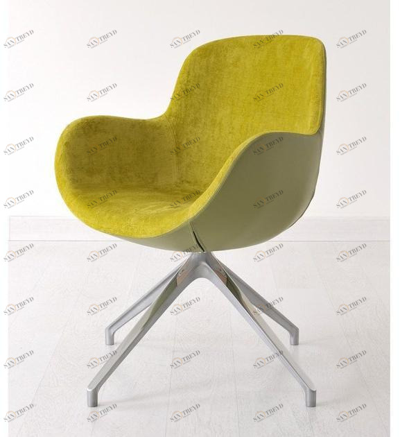 Italy Dream Design Кресло на козелке в бархате с подлокотниками sun-id-1416285