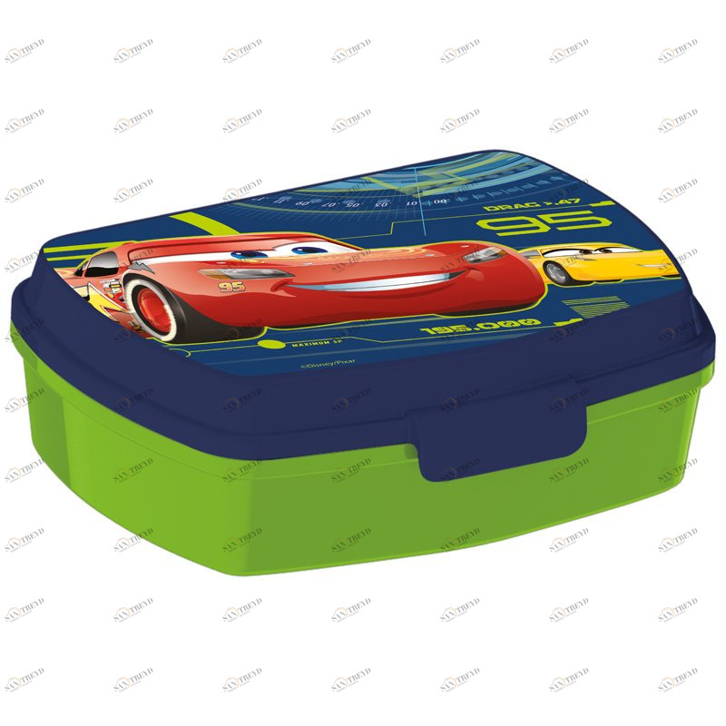 Ланч-бокс пластиковый "Тачки 3", 17х14х5,6 см STOR ТАЧКИ 335819 Зеленый Santreyd 