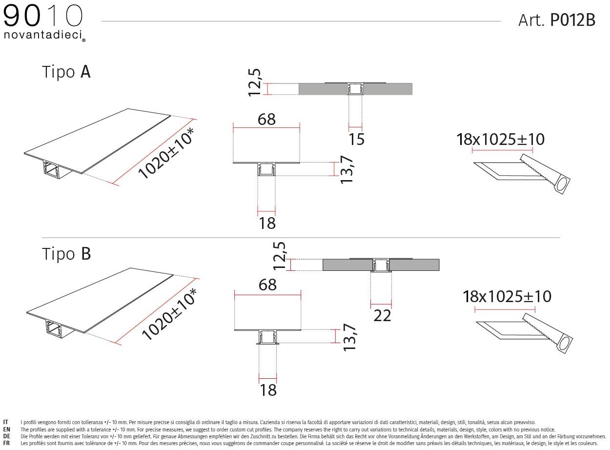 9010 novantadieci Линейный световой профиль из alumite®  P012  - Вид №4