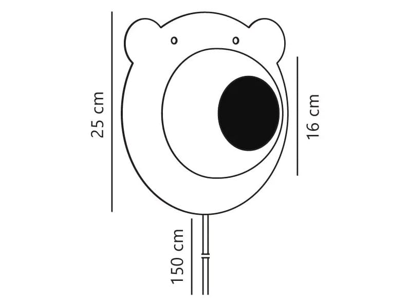 Металлический и стеклянный настенный светильник Nordlux BRUNA BEAR ARCH-00033175 - Вид №7