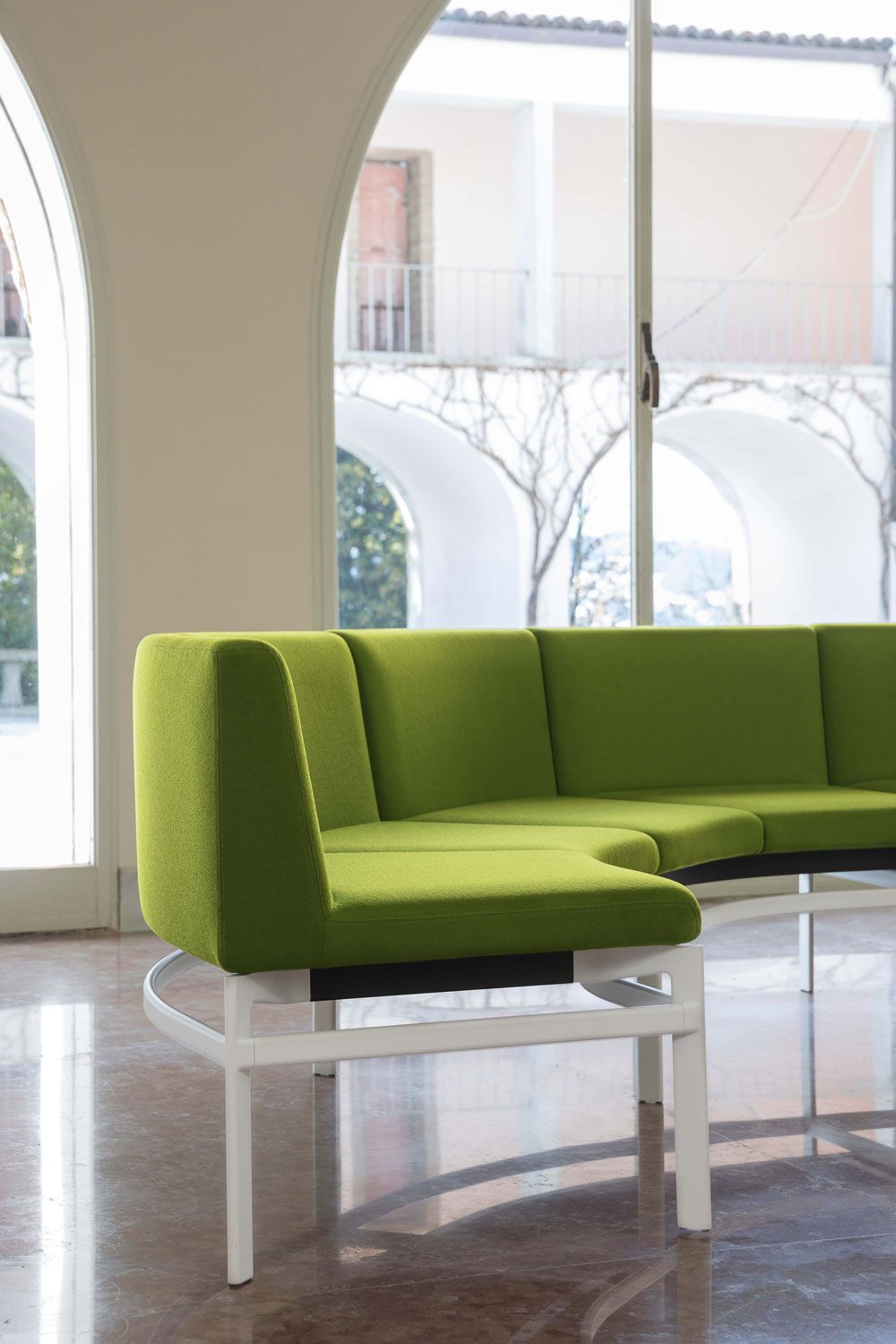 Изогнутый диван из ткани Luxy мост ARCH-00097552 - Вид №4