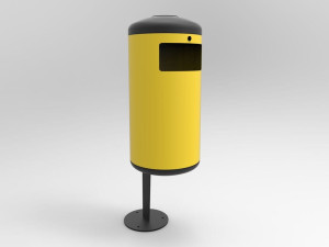 Наружная стальная стойка для мусора с пепельницей