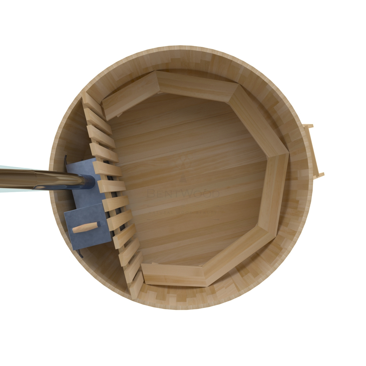 1613 Фурако из кедра D=2.1 с внутренней печкой. Высота 1,0м. Исполнение "Премиум". Alyarus  - Вид №3