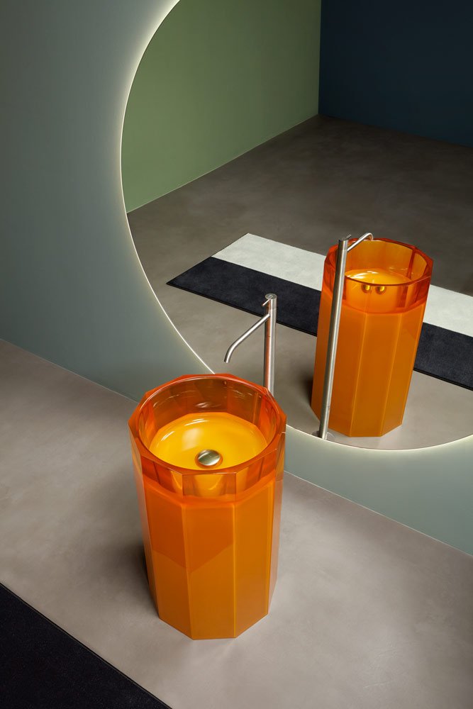 Vitreo Напольная раковина стоящая прямоугольная Antoniolupi  - Вид №2