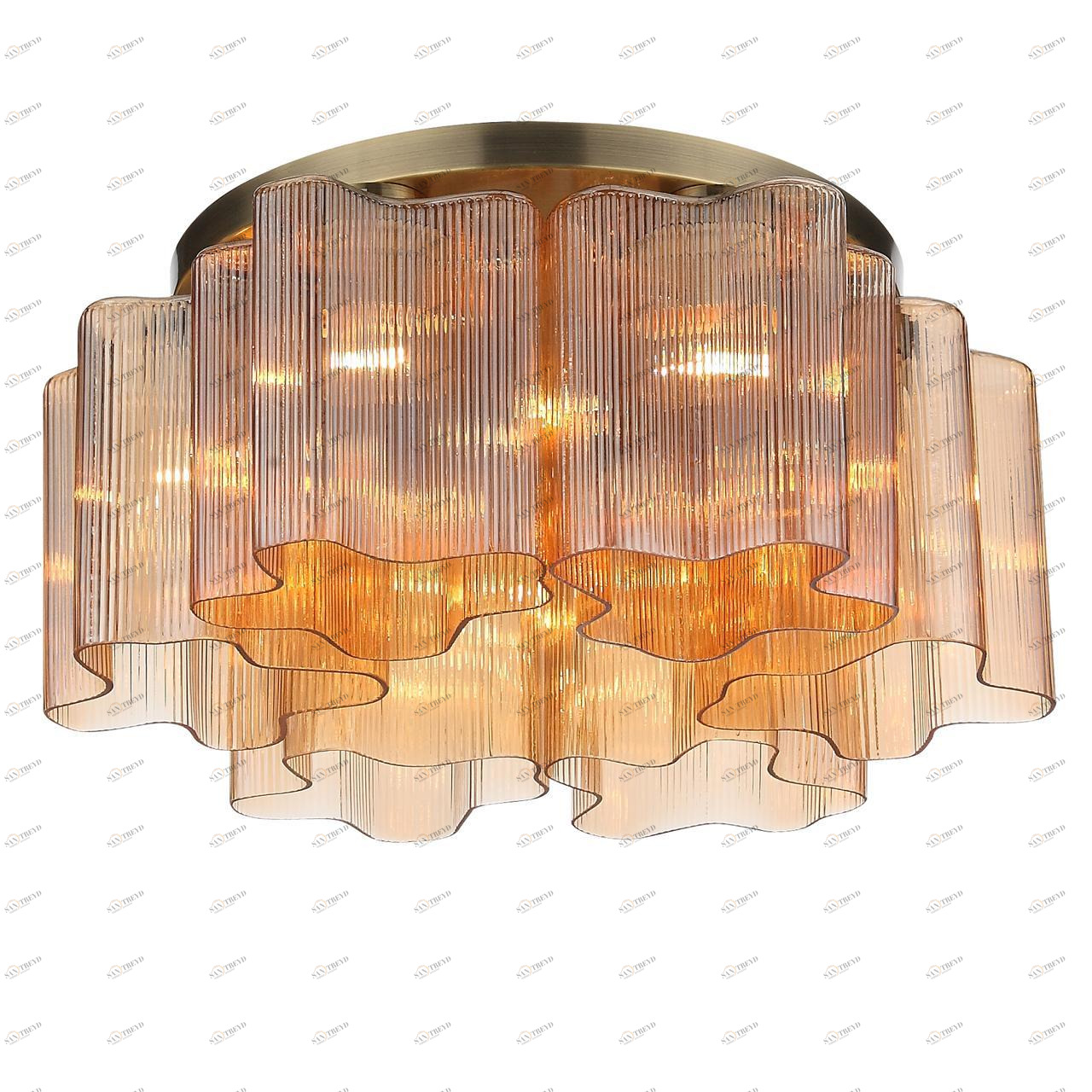 Потолочная люстра ST Luce Onde SL117.302.06 ST LUCE ДИЗАЙНЕРСКИЕ, ONDE 328346 Бронза;прозрачный;коричневый 