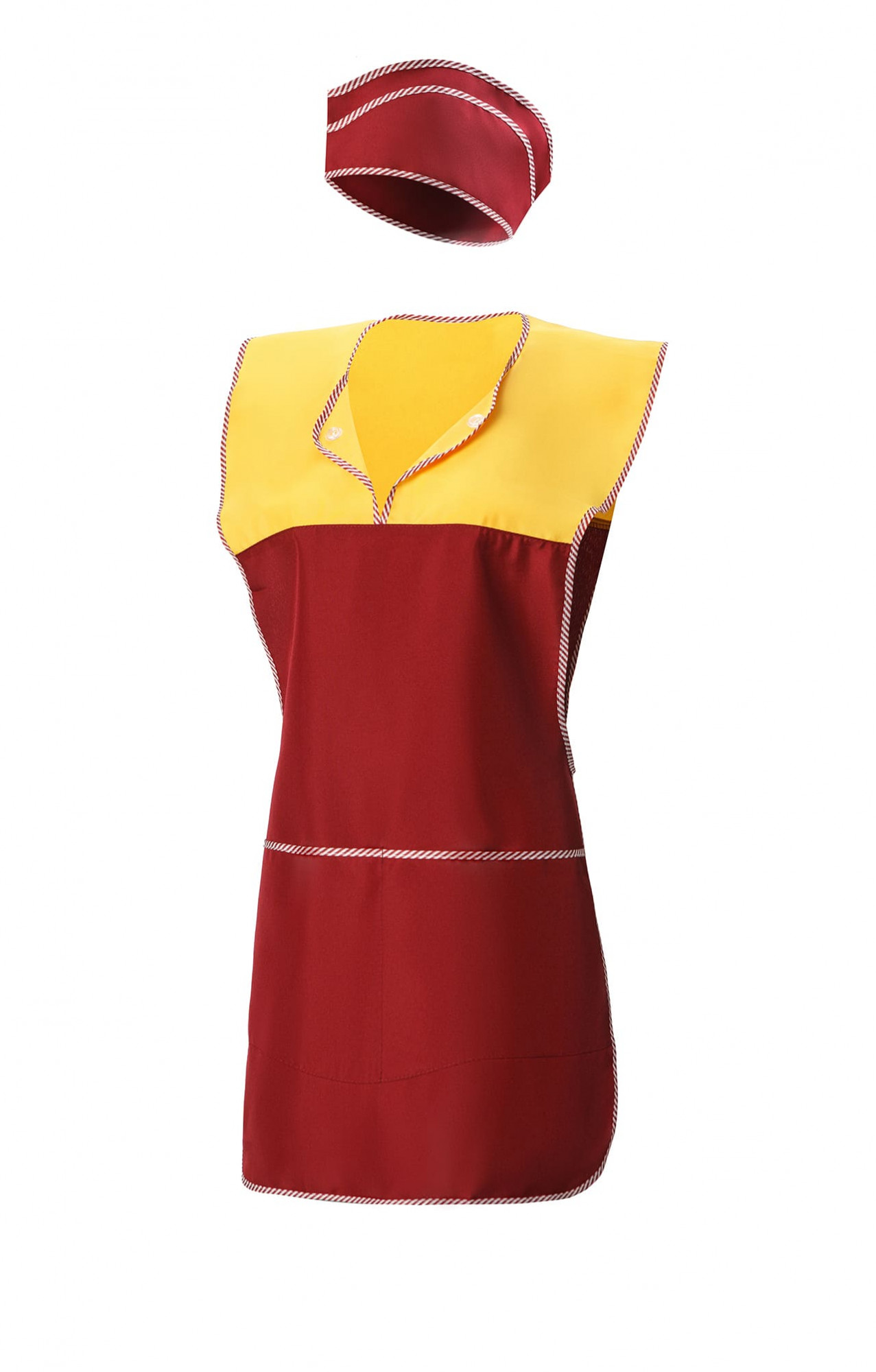 64412 Комплект "Людмила" бордо  Одежда для обслуживающего персонала  размер 44-54 Спецодежда 