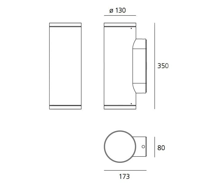Алюминиевый светодиодный наружный настенный светильник Artemide Calumet ARCH-00083265 - Вид №6