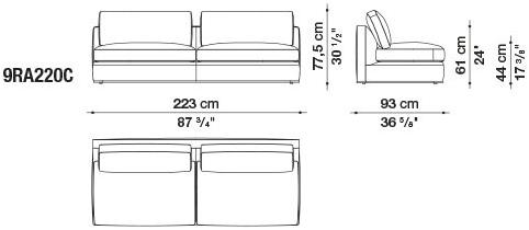 B&B Italia Модульный угловой диван из ткани Richard sun-id-1472345 - Вид №24