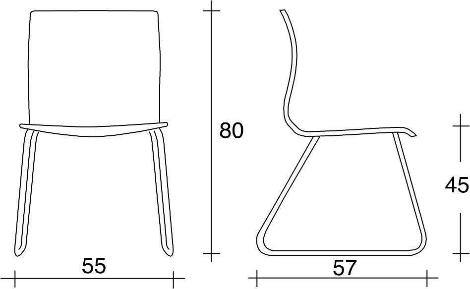 TALIN Санный стул с обивкой из ткани Webwood sun-id-1465822 - Вид №1