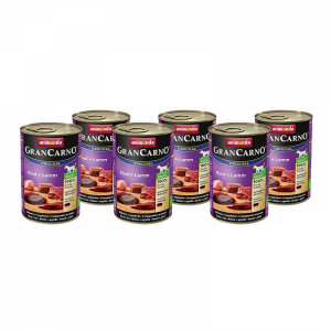 ПР0049486*6 Корм для собак GranCarno Original Adult говядина, ягненок банка 800г (упаковка - 6 шт) Animonda
