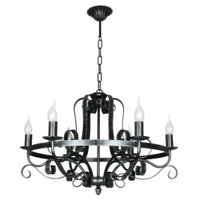 Люстра дизайнерская Dishes черная 10111-6L SUPERNW СВЕЧИ 056756 Черный