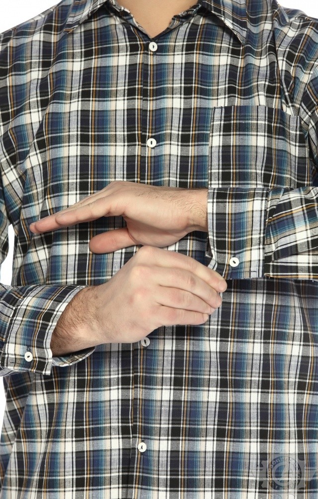 69157 Сорочка рабочая синяя  Толстовки, рубашки, футболки, тенниски размер 56-58 Спецодежда  - Вид №7