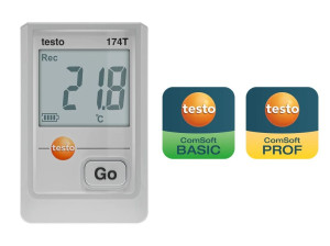 Белый мини-регистратор данных температуры для пищевой и фармацевтической промышленности с USB - C и программным обеспечением для ПК
