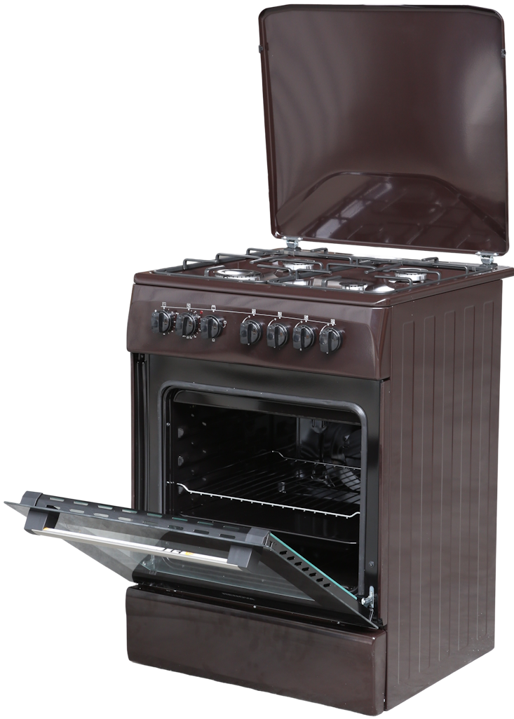 9233630 Газовая плита RENOVA SG6E-BR коричневый STDN-0026716 - Вид №1
