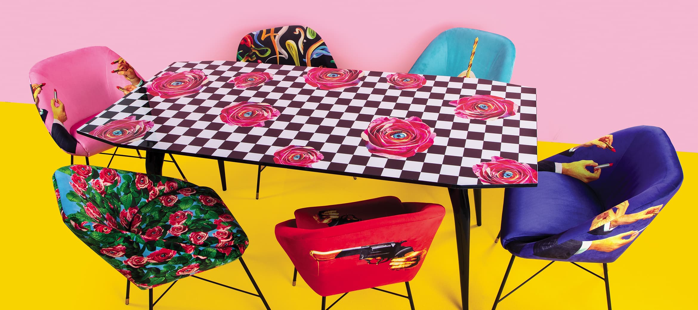 Мягкий тканевый стул с подлокотниками Seletti Seletti wears Toiletpaper ARCH-00072941 - Вид №6