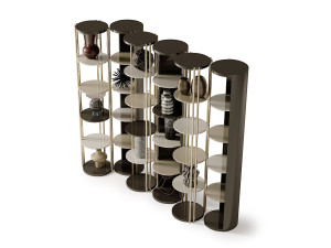 Деревянный отдельно стоящий модульный книжный шкаф